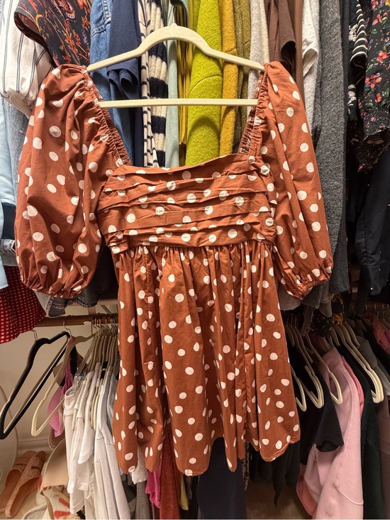 Abercrombie & Fitch Dresses & Skirts - Abercrombie & Fitch Rust Brown Polka Dot Skirt